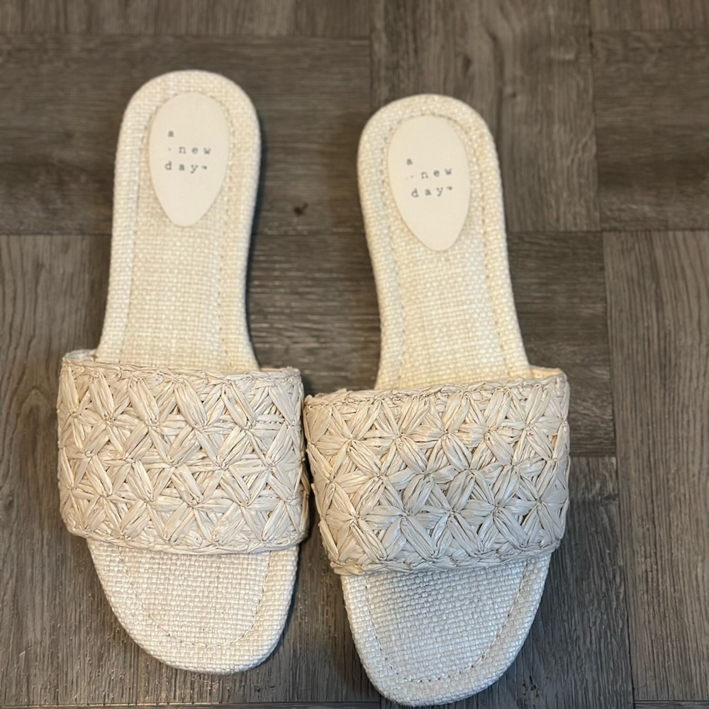 A New Day Women's Tan Woven Sandals